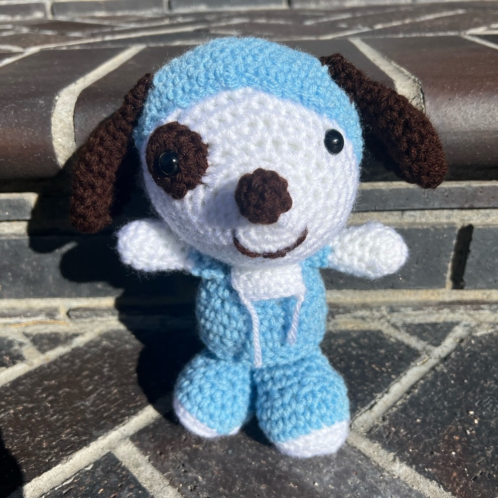 Hand Crocheted Doc the DOGtor Surgeon Stuffed Animal Plushie